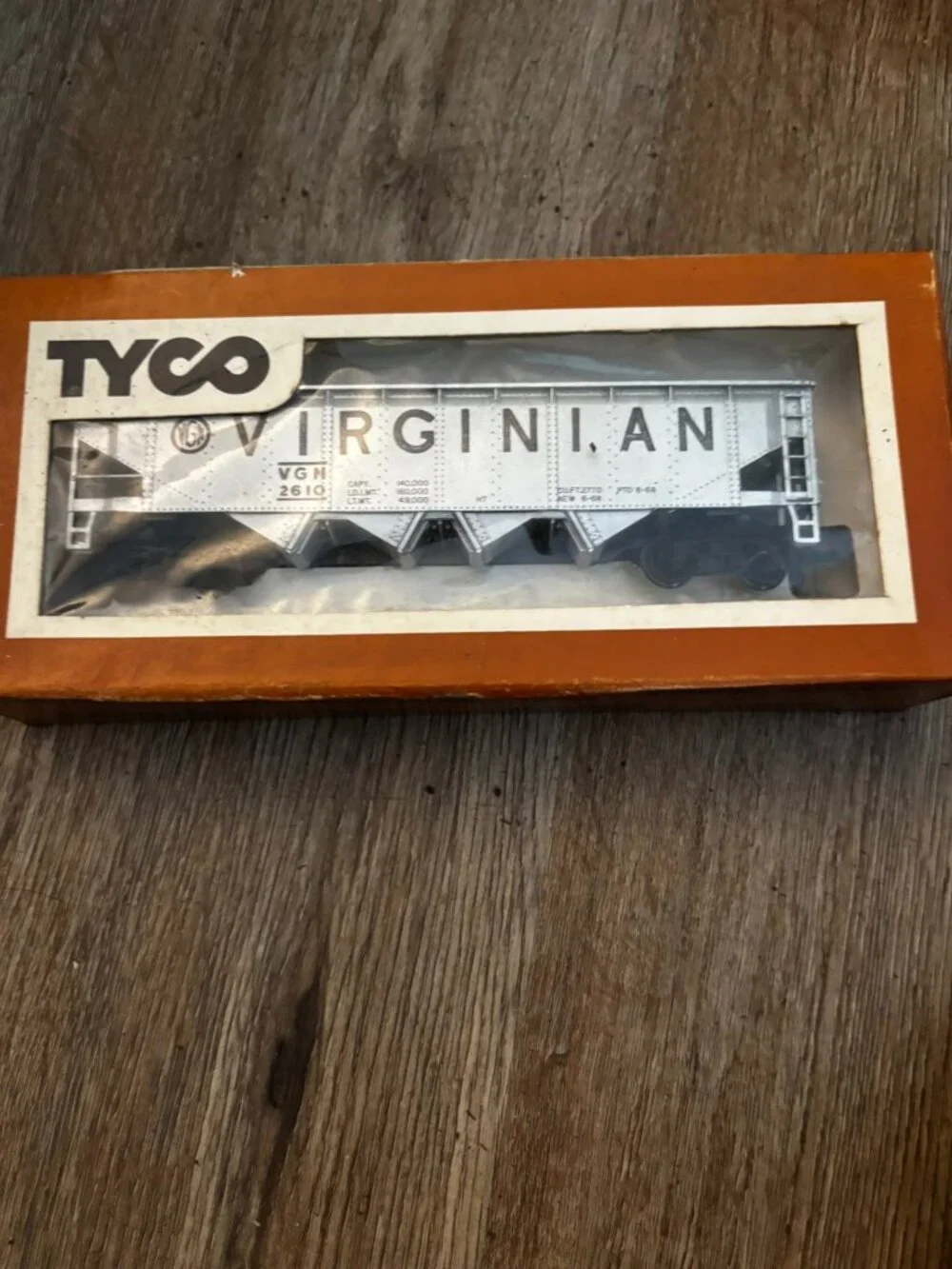 Tyco HO Hopper Car Virginian 344C railroad train display set up w/box